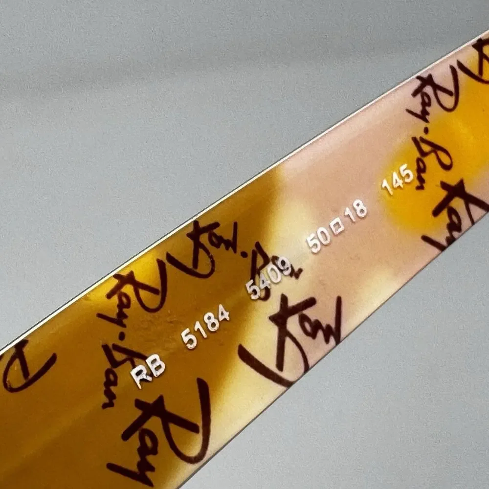 Ray-Ban RB5184 5409 Black Tortoise Eyeglass Frames 50-18-145